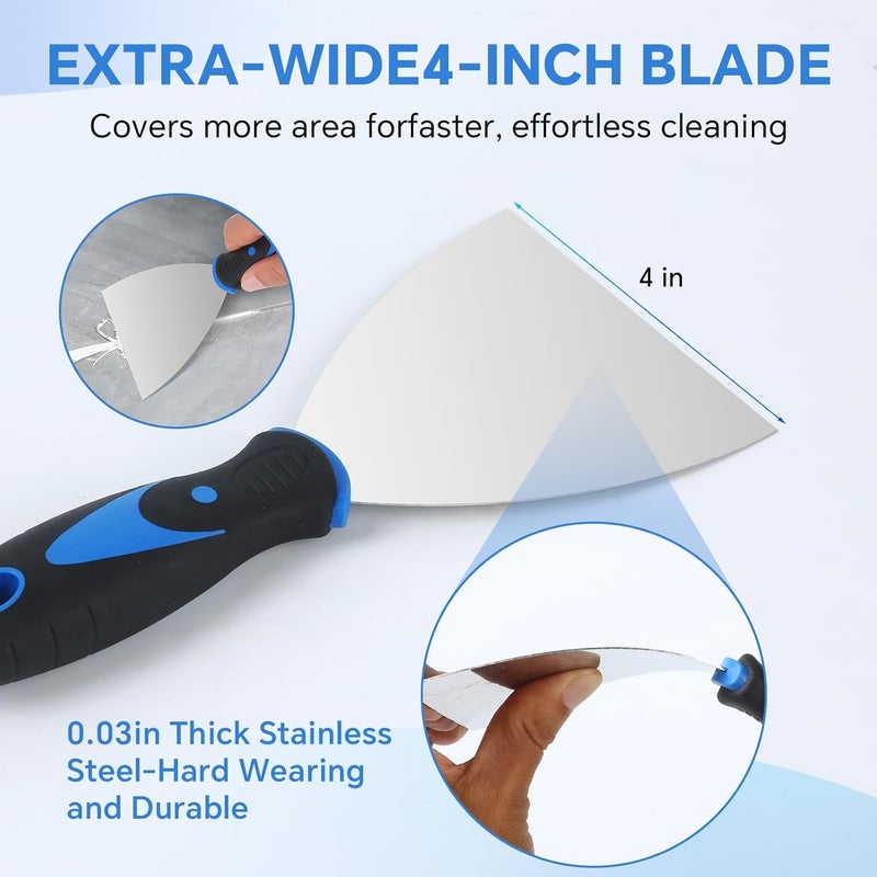 Ailewei Caulk Gun Kit, Smooth Silicone Caulking Gun and Caulk Remover Tool, Sealant Finishing Tool Grout Scraper for Kitchen Bathroom Window Sink Joint, All in One with Gift Box - Image 4